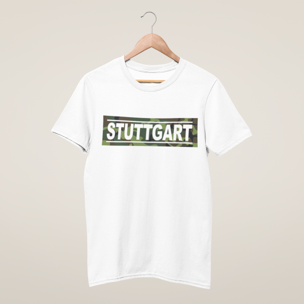 HolyHeimat Stuttgart Camo T-Shirt Bio-Baumwolle weiß