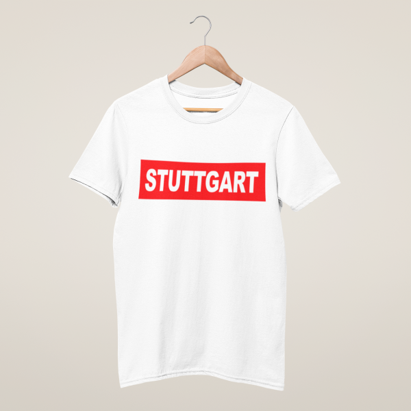 HolyHeimat Stuttgart Red T-Shirt Bio-Baumwolle weiß