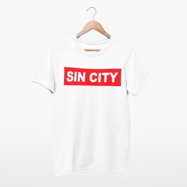 Sin City Red T-Shirt Bio-Baumwolle Stanley Creator weiß