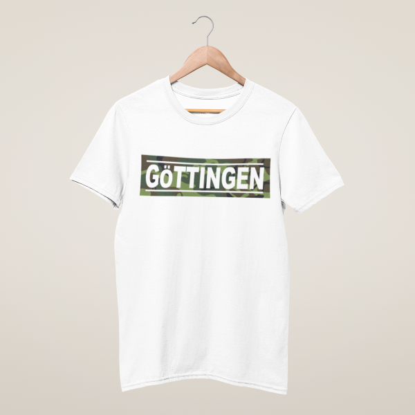 HolyHeimat Göttingen Camo T-Shirt Bio-Baumwolle weiß