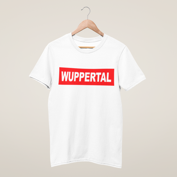 HolyHeimat Wuppertal Red T-Shirt Bio-Baumwolle weiß