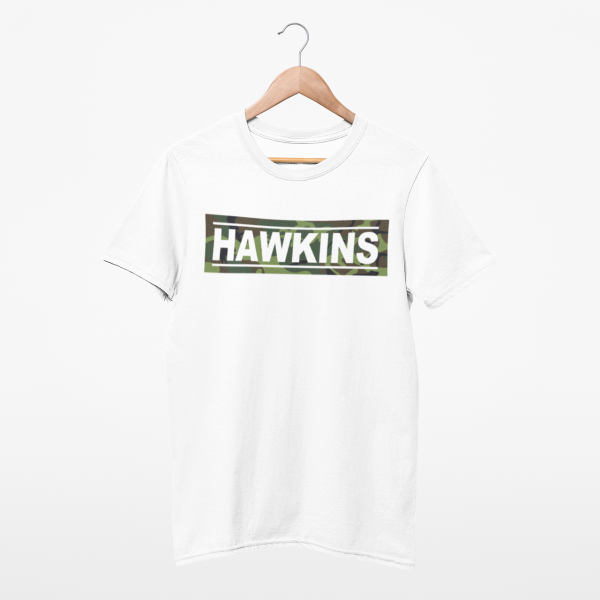 HolyHeimat Hawkins Camo T-Shirt Bio-Baumwolle weiß